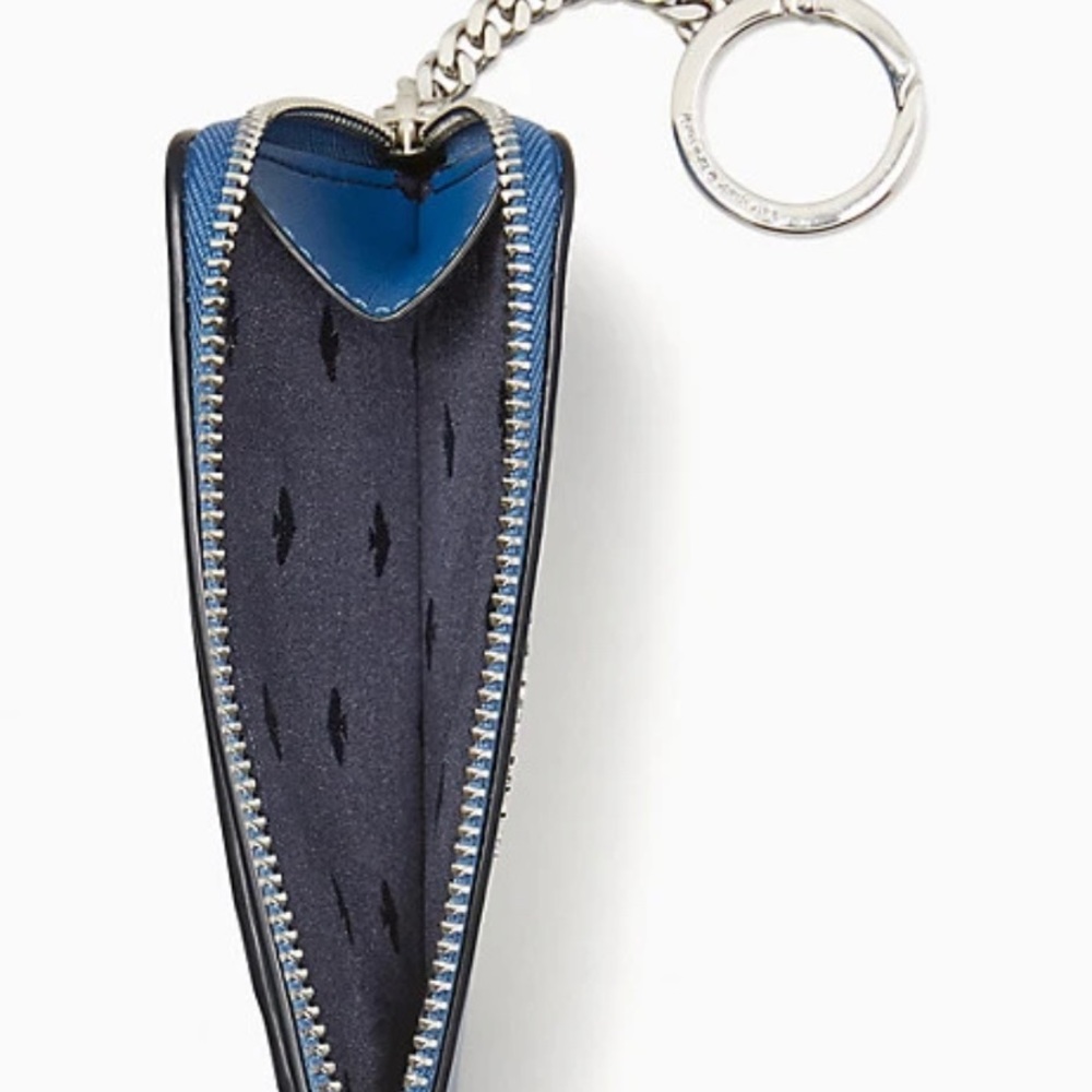 Authentic KATE SPADE Leather arctic bear l-zip card case/keychain - Picture 7 of 7